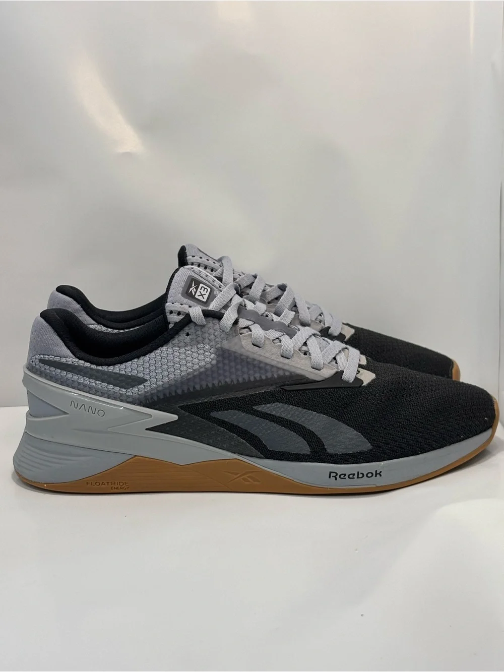 Reebok Nano X3 Shoes Men's Size 9 Cold Grey/Black Mesh Training Sneaker CK11039